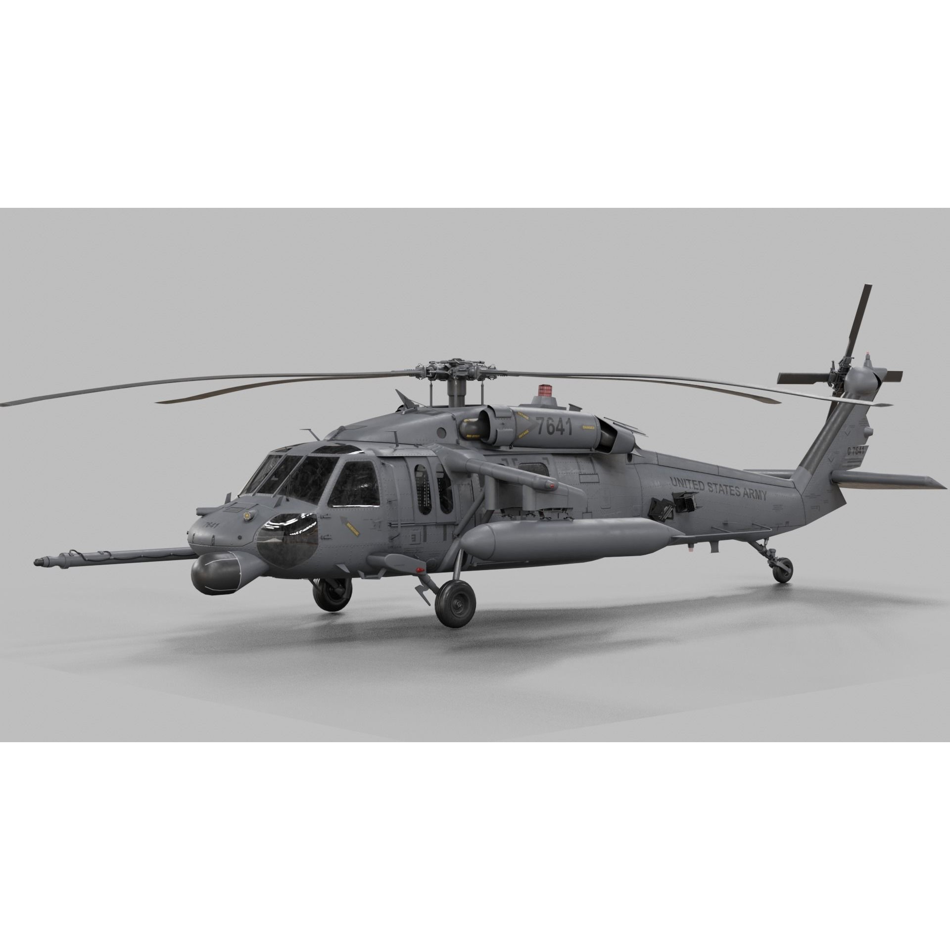 UH-60 Blackhawk Helicopter - Game-Ready 3D Model - View 36