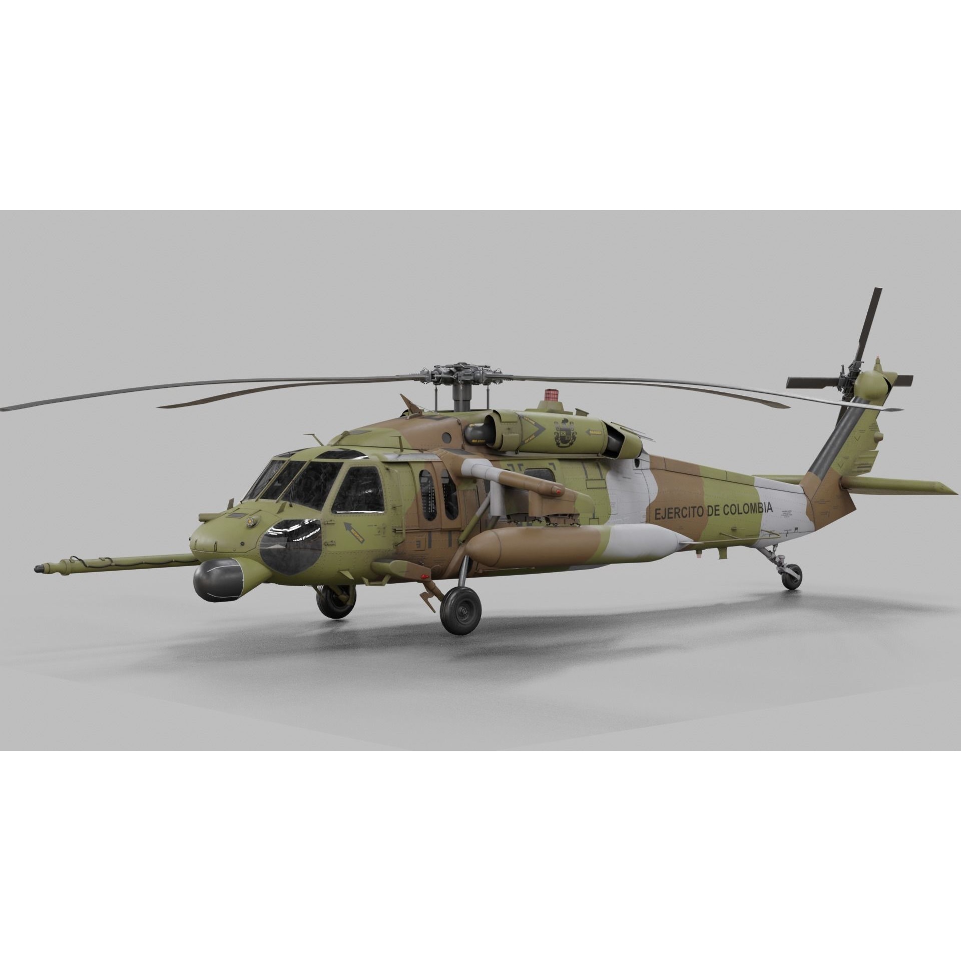 UH-60 Blackhawk Helicopter - Game-Ready 3D Model - View 38