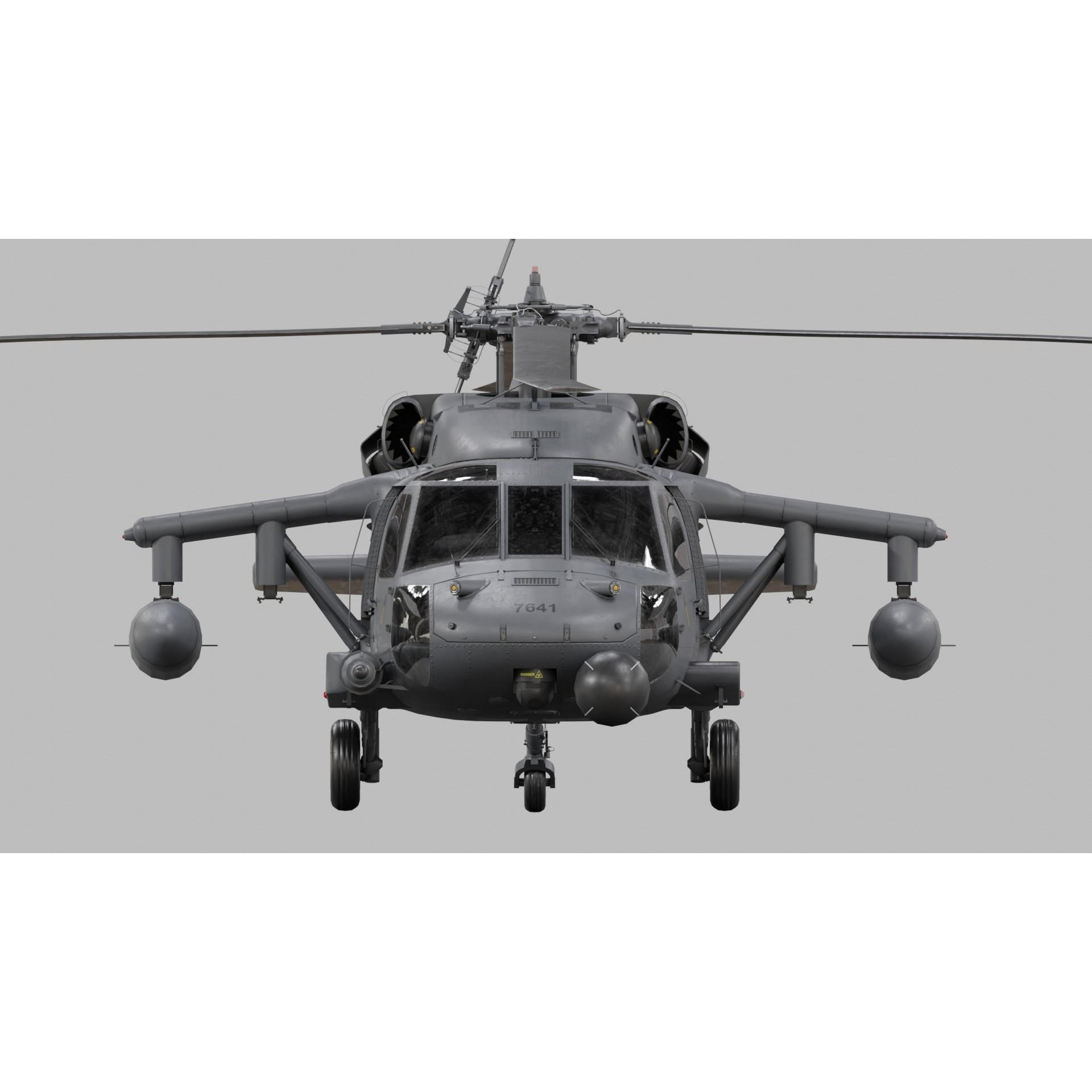 UH-60 Blackhawk Helicopter - Game-Ready 3D Model - View 4