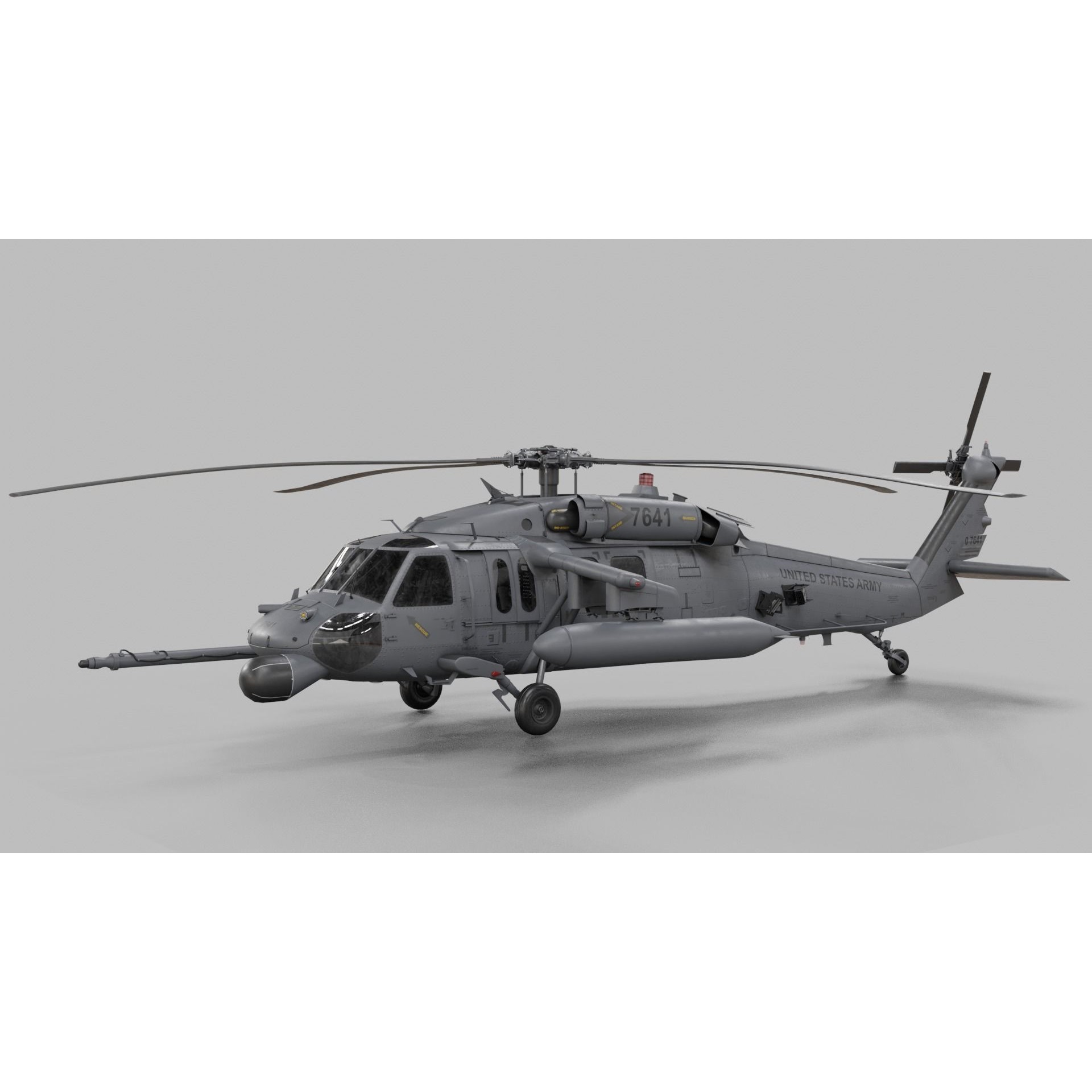 UH-60 Blackhawk Helicopter - Game-Ready 3D Model - View 40