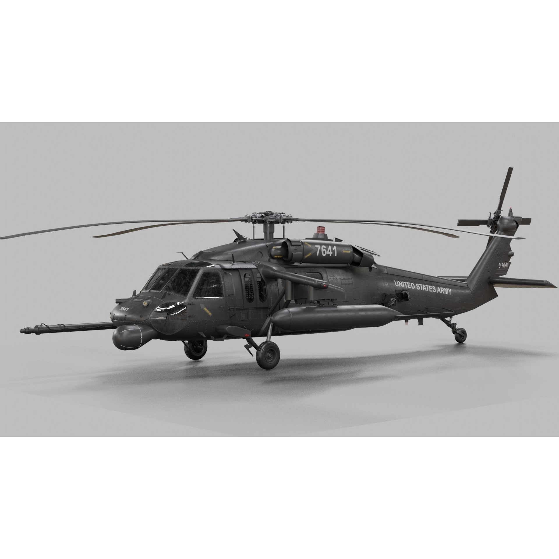 UH-60 Blackhawk Helicopter - Game-Ready 3D Model - View 43
