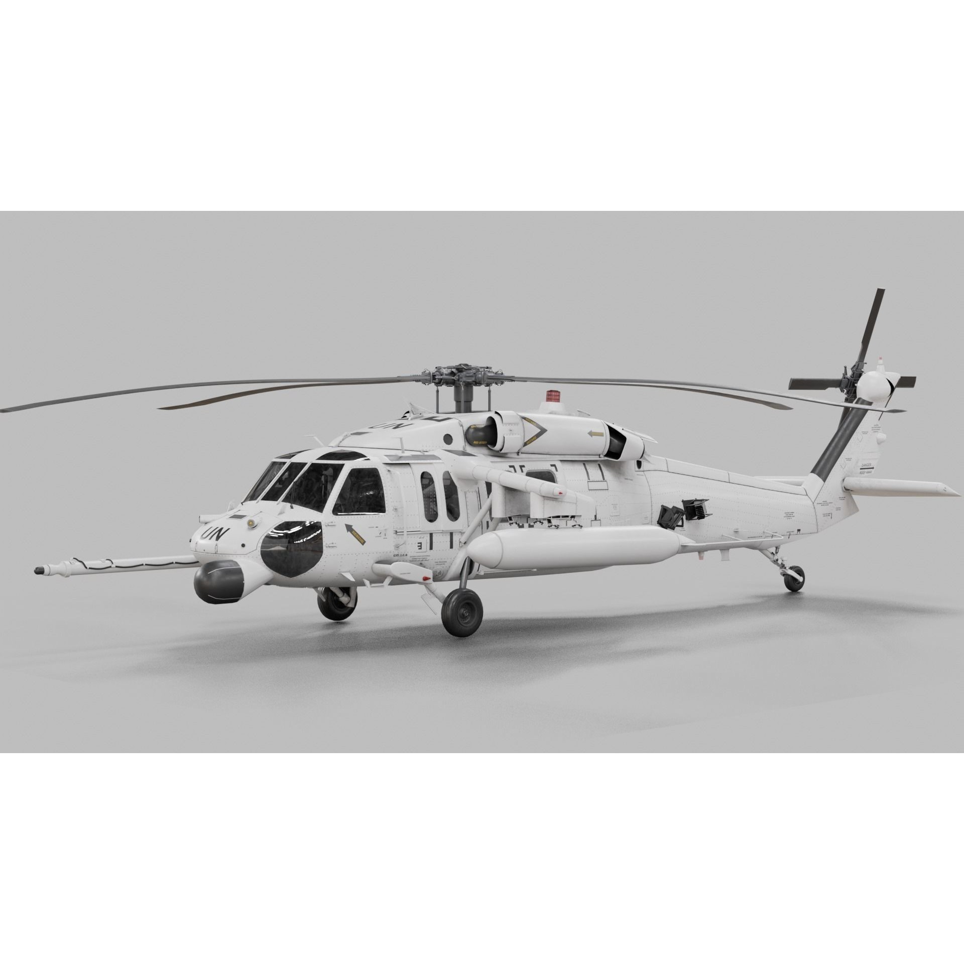 UH-60 Blackhawk Helicopter - Game-Ready 3D Model - View 51
