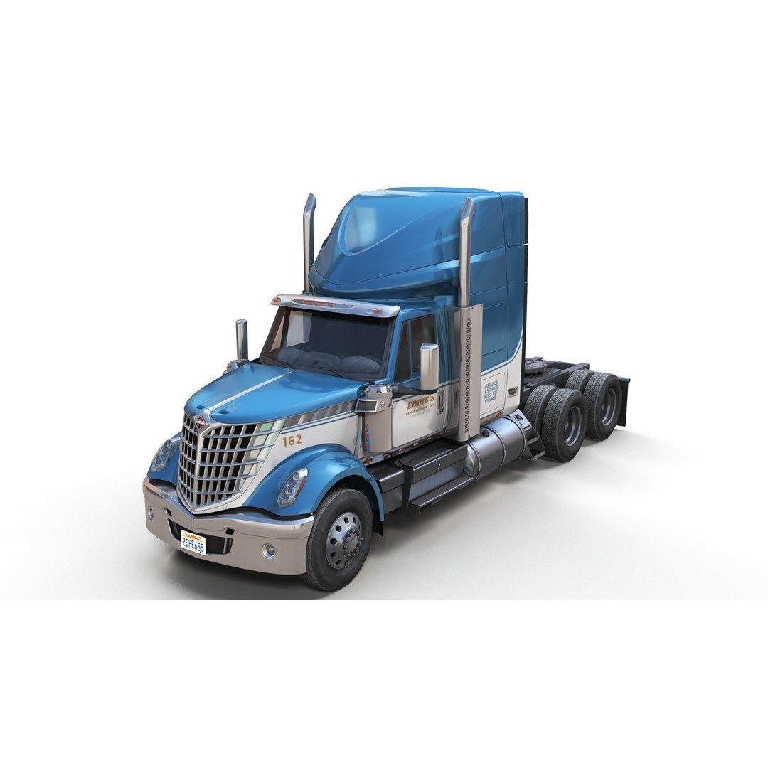 International LoneStar Sidedump 3D Model – Low Poly Game Ready Truck, FBX - View 11