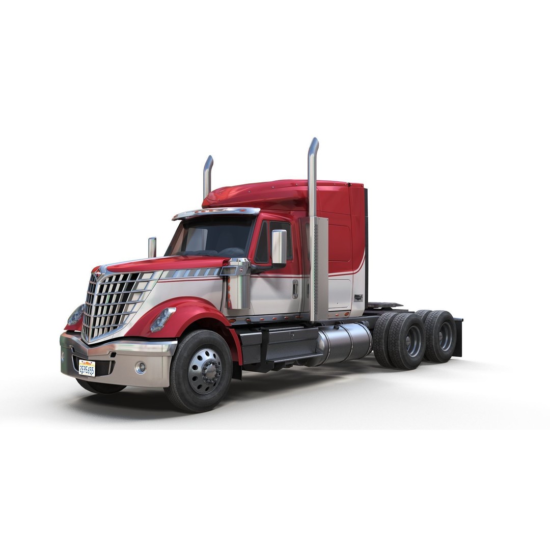 International LoneStar Sidedump 3D Model – Low Poly Game Ready Truck, FBX - View 14