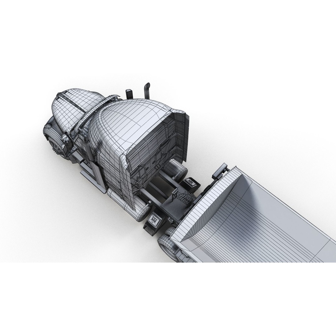 International LoneStar Sidedump 3D Model – Low Poly Game Ready Truck, FBX - View 20