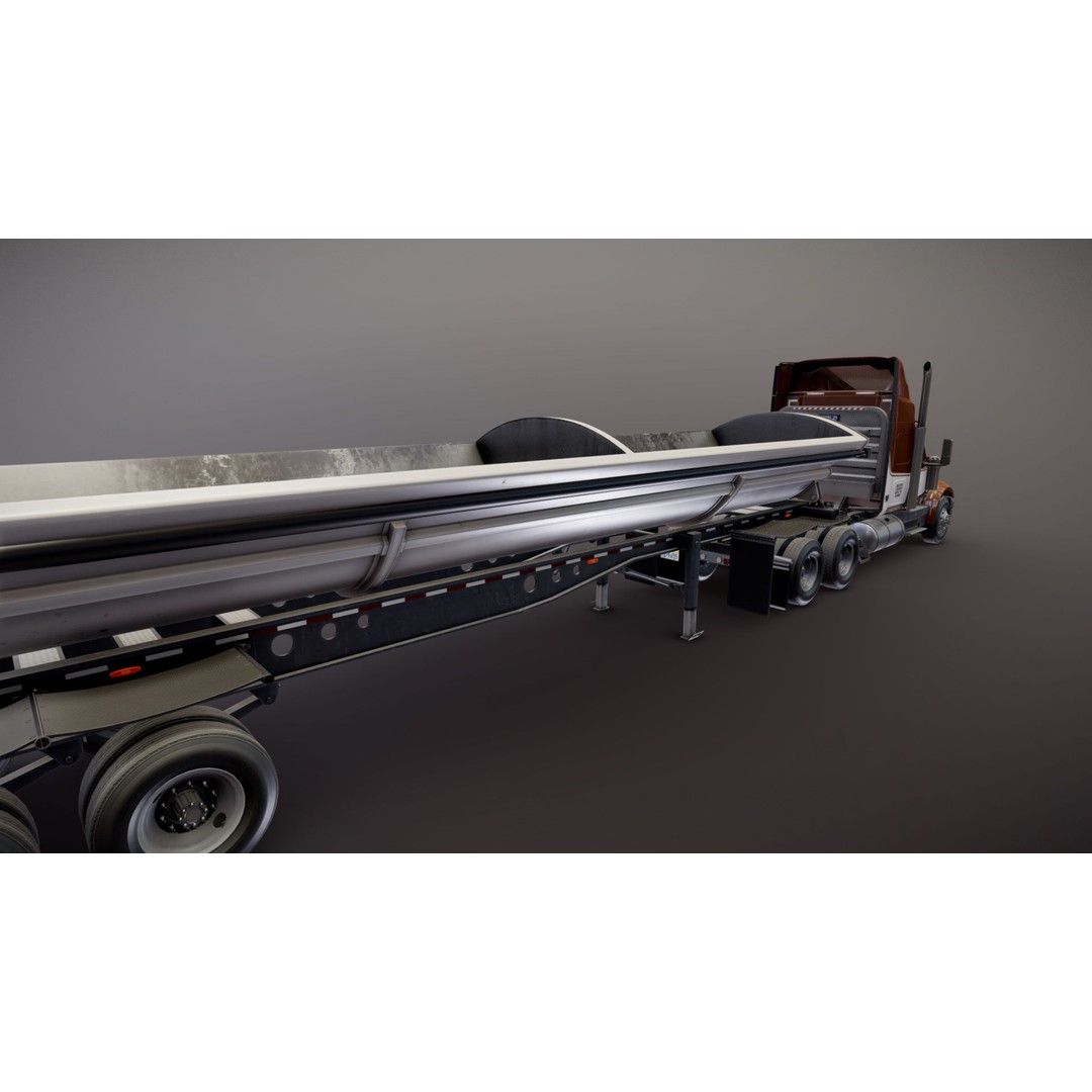 International LoneStar Sidedump 3D Model – Low Poly Game Ready Truck, FBX - View 28