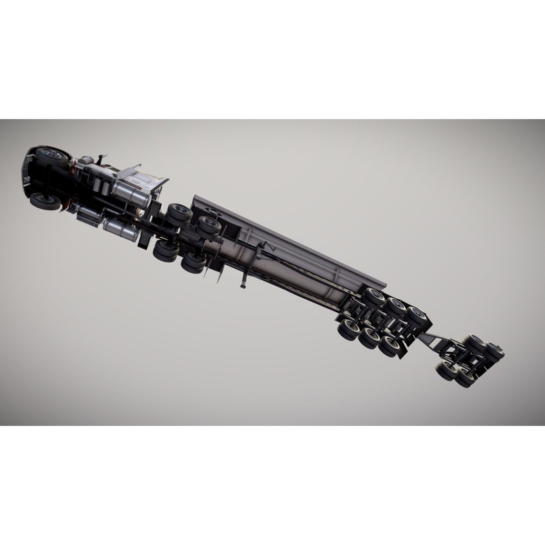 International LoneStar Sidedump 3D Model – Low Poly Game Ready Truck, FBX - View 29