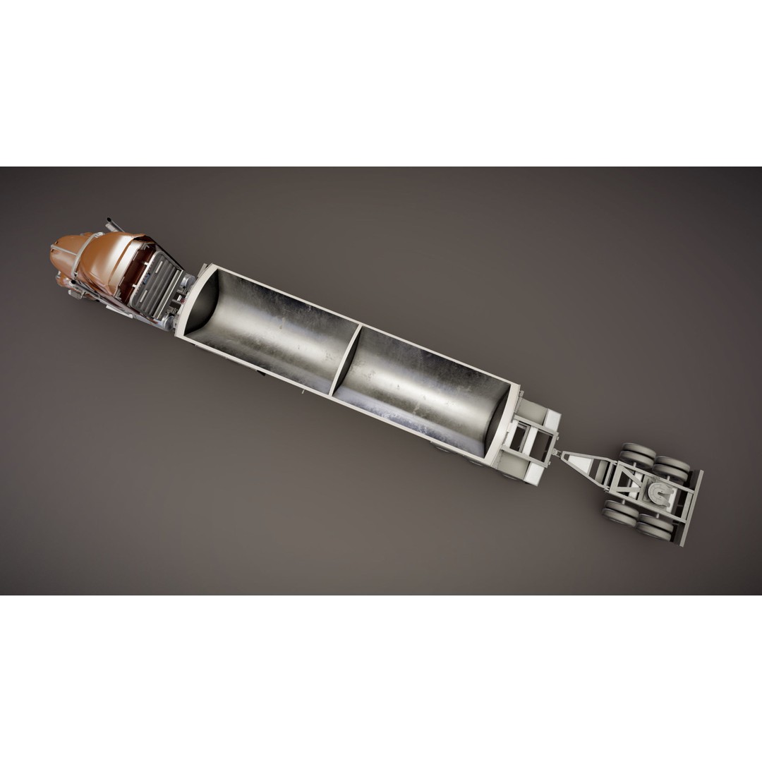 International LoneStar Sidedump 3D Model – Low Poly Game Ready Truck, FBX - View 30