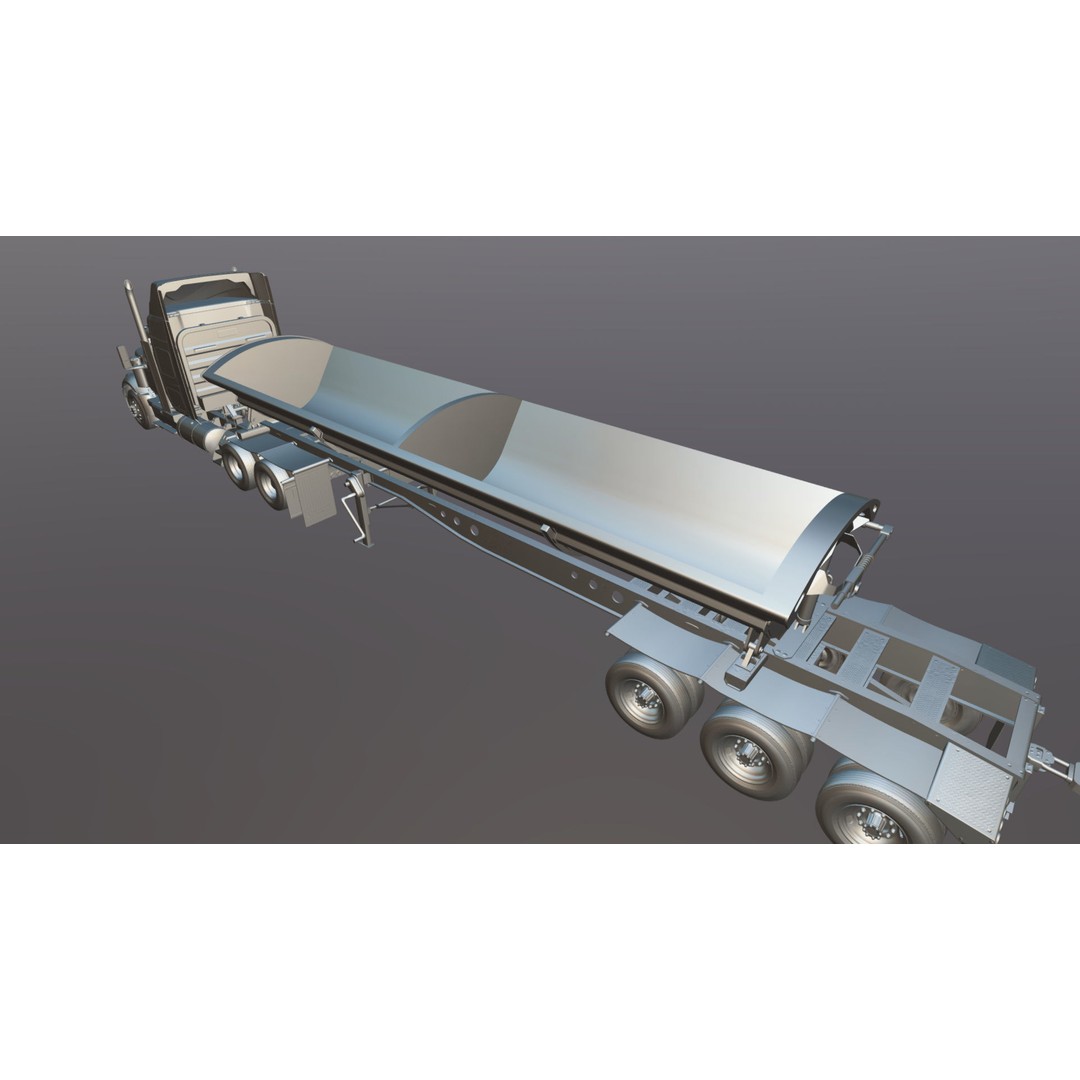 International LoneStar Sidedump 3D Model – Low Poly Game Ready Truck, FBX - View 40