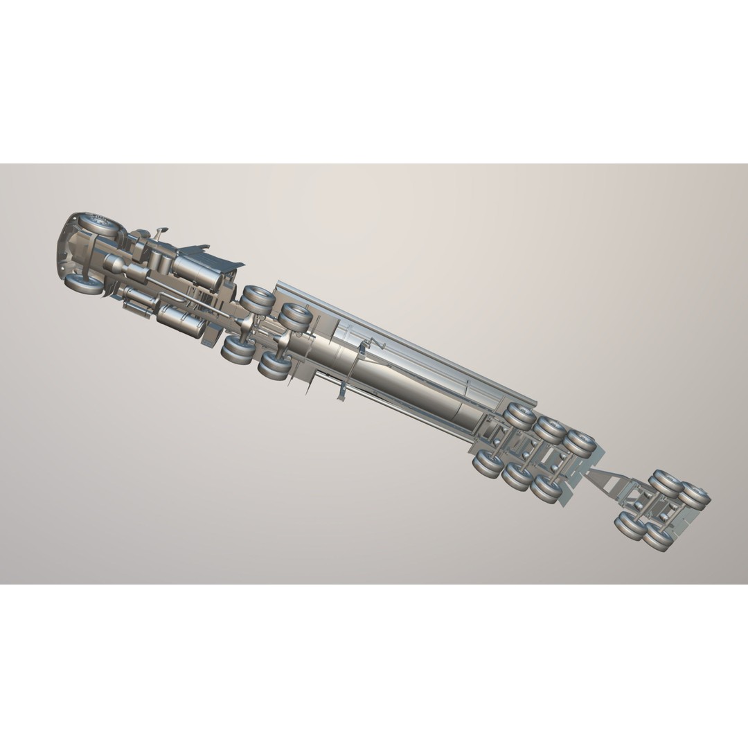 International LoneStar Sidedump 3D Model – Low Poly Game Ready Truck, FBX - View 41