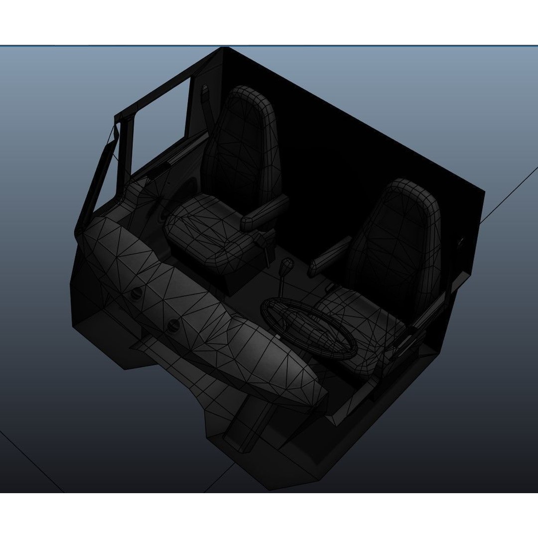International LoneStar Sidedump 3D Model – Low Poly Game Ready Truck, FBX - View 47