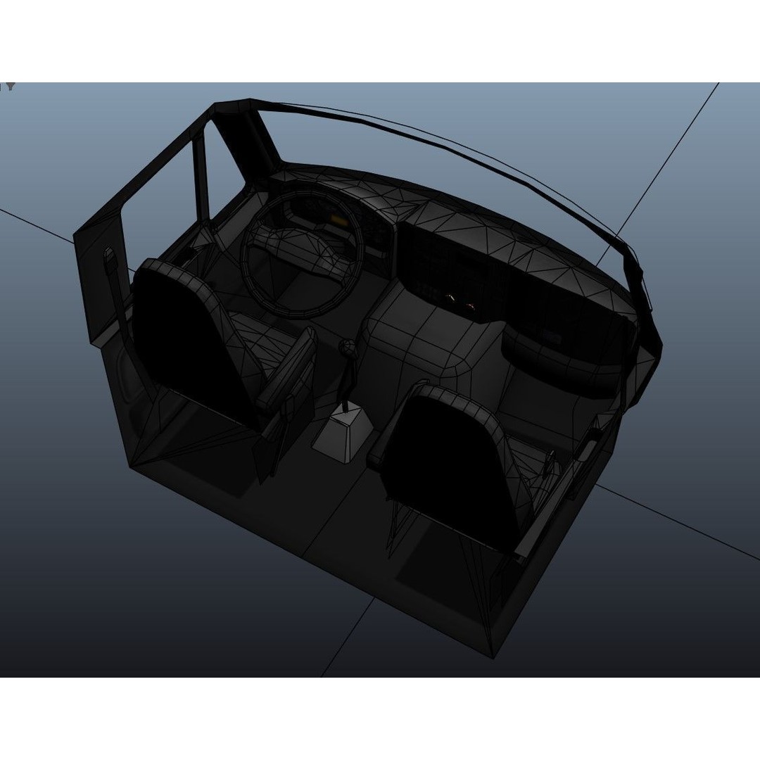 International LoneStar Sidedump 3D Model – Low Poly Game Ready Truck, FBX - View 48