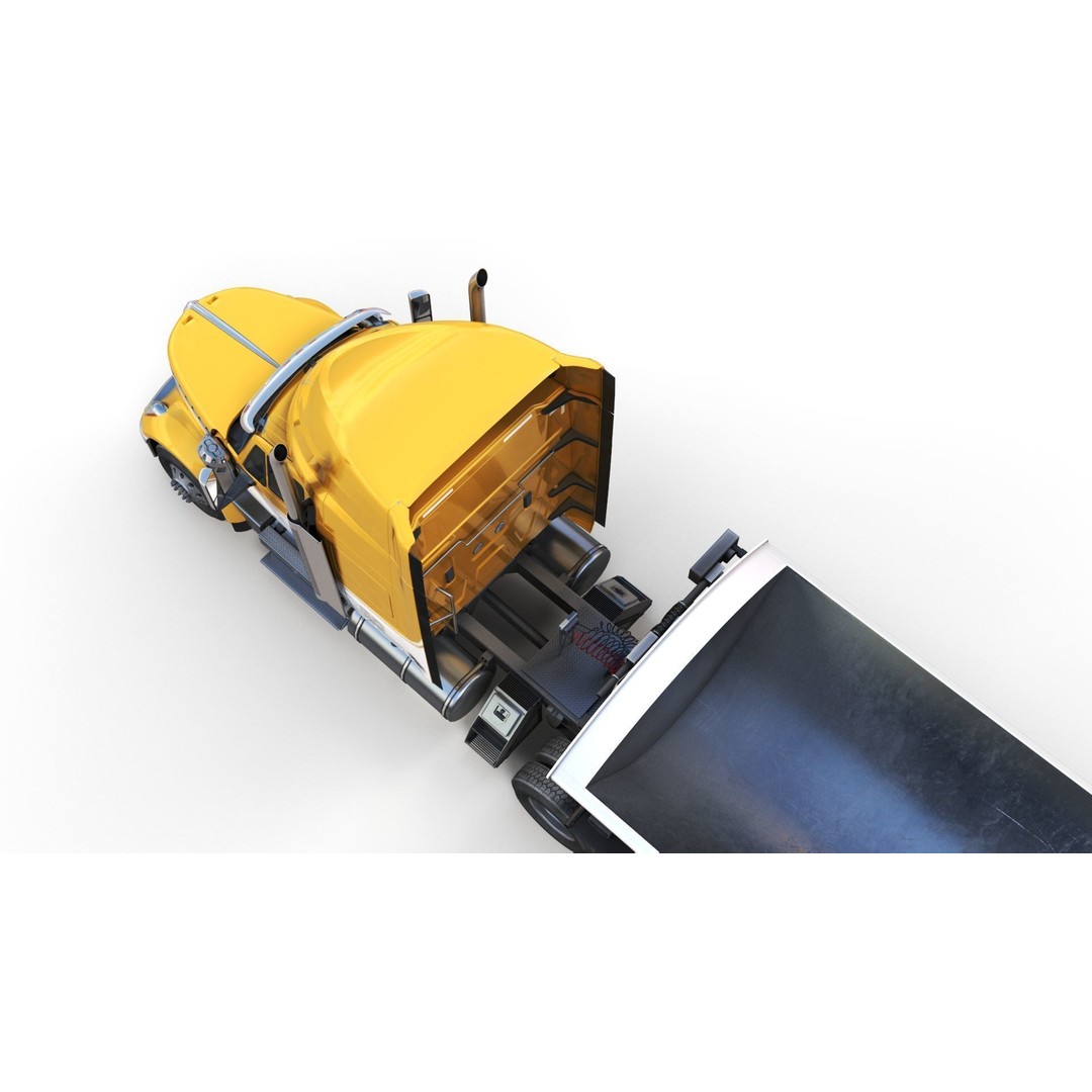 International LoneStar Sidedump 3D Model – Low Poly Game Ready Truck, FBX - View 7