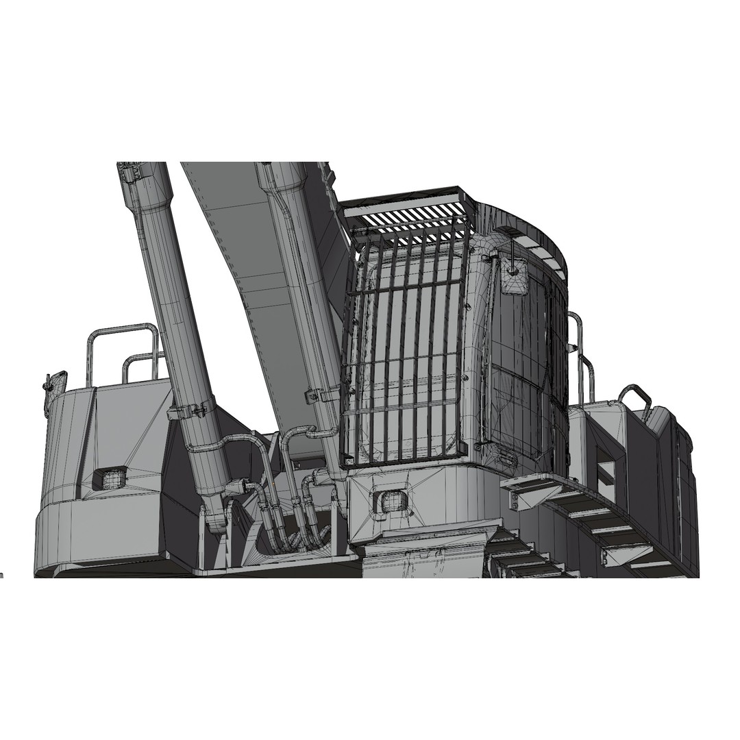 Excavator Hydraulic 3D Model – Ultra-Realistic Game-Ready Asset, FBX/OBJ