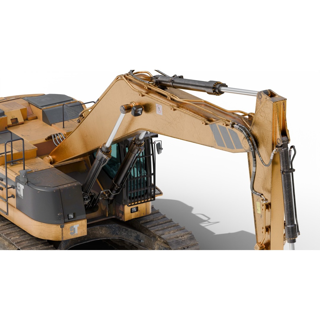 Excavator Hydraulic 3D Model – Ultra-Realistic Game-Ready Asset, FBX/OBJ - View 11