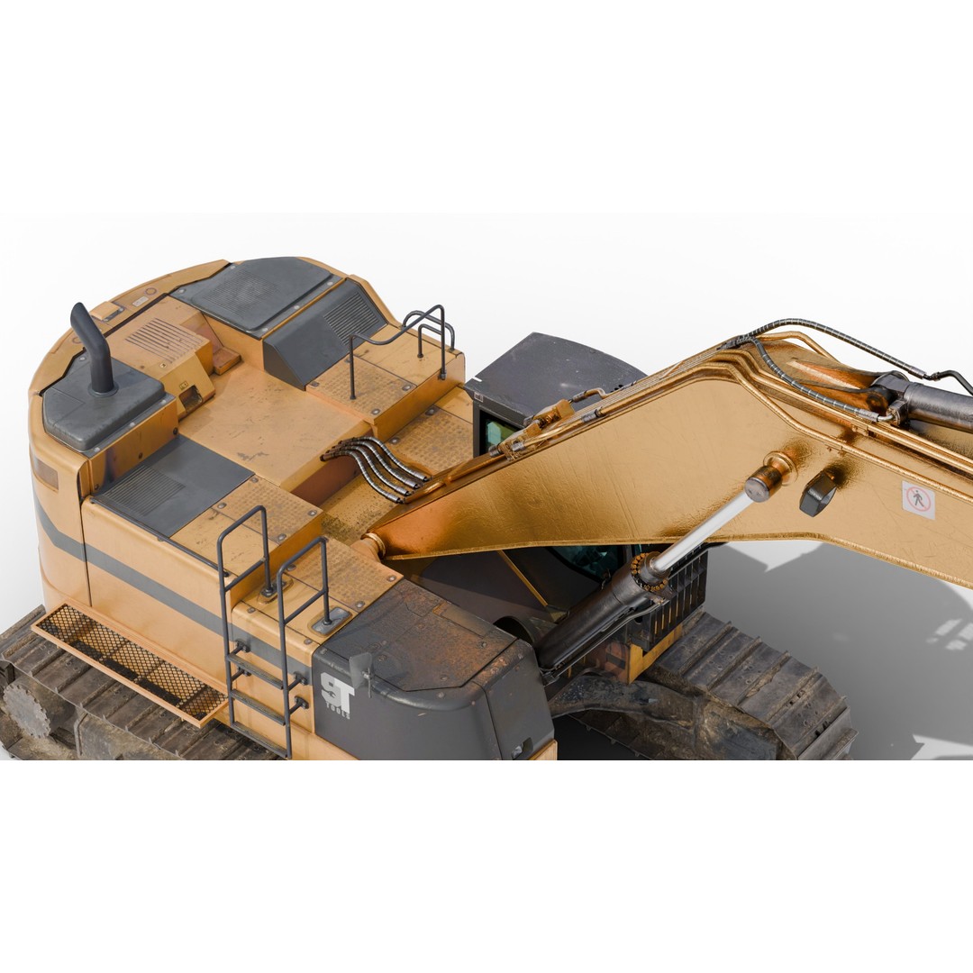 Excavator Hydraulic 3D Model – Ultra-Realistic Game-Ready Asset, FBX/OBJ - View 12