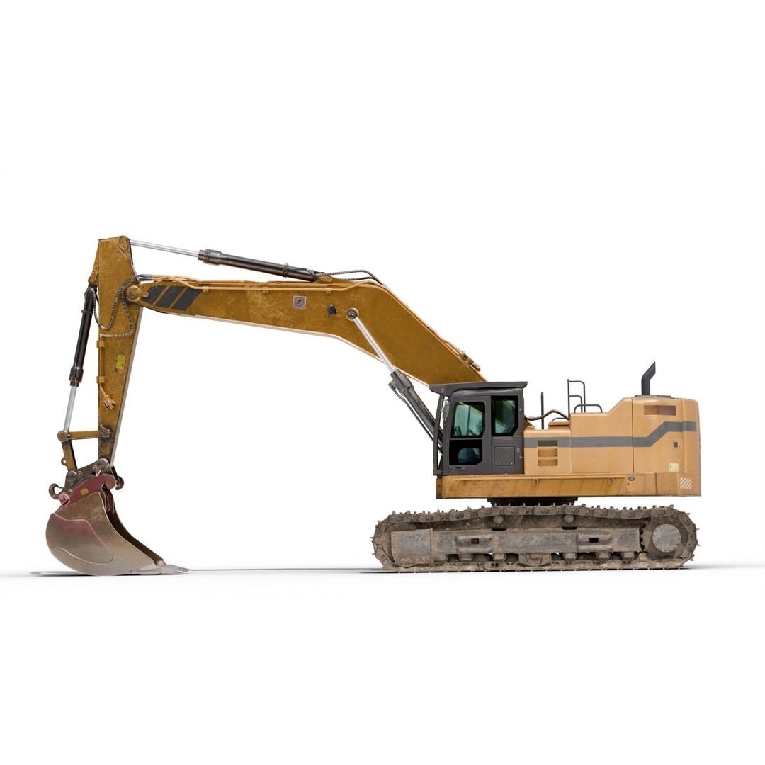 Excavator Hydraulic 3D Model – Ultra-Realistic Game-Ready Asset, FBX/OBJ - View 14