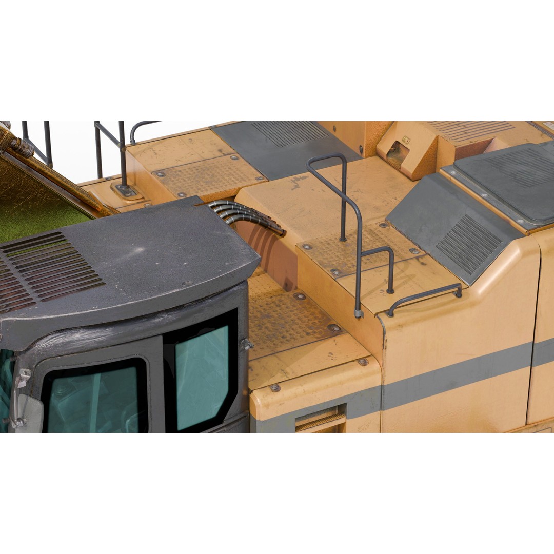 Excavator Hydraulic 3D Model – Ultra-Realistic Game-Ready Asset, FBX/OBJ - View 16