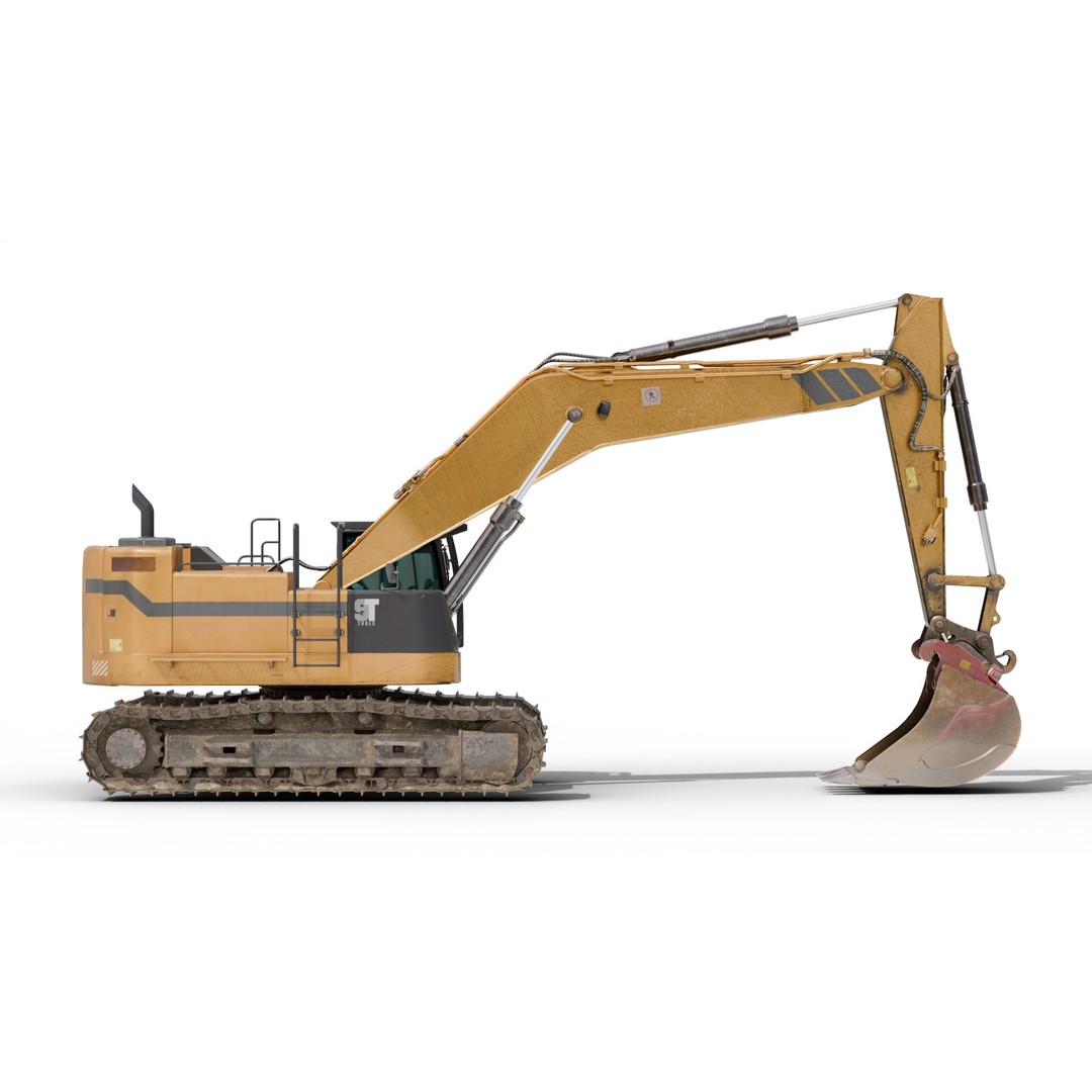 Excavator Hydraulic 3D Model – Ultra-Realistic Game-Ready Asset, FBX/OBJ - View 17
