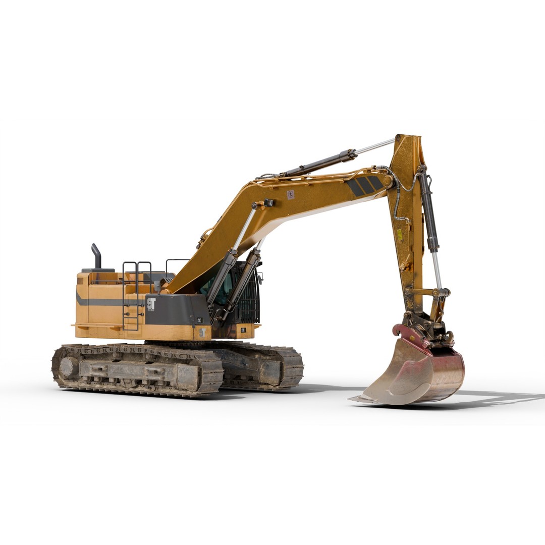 Excavator Hydraulic 3D Model – Ultra-Realistic Game-Ready Asset, FBX/OBJ - View 18