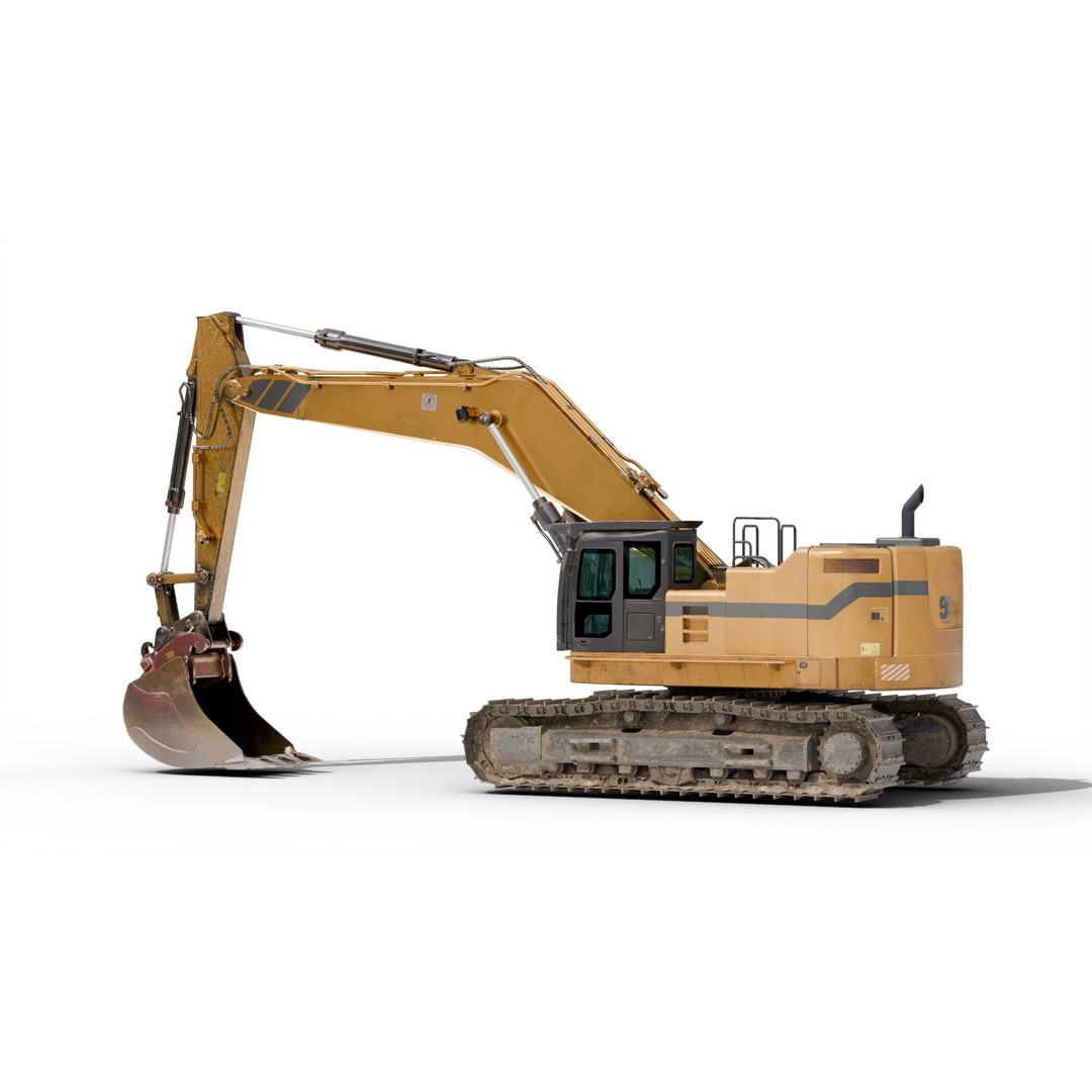 Excavator Hydraulic 3D Model – Ultra-Realistic Game-Ready Asset, FBX/OBJ - View 22
