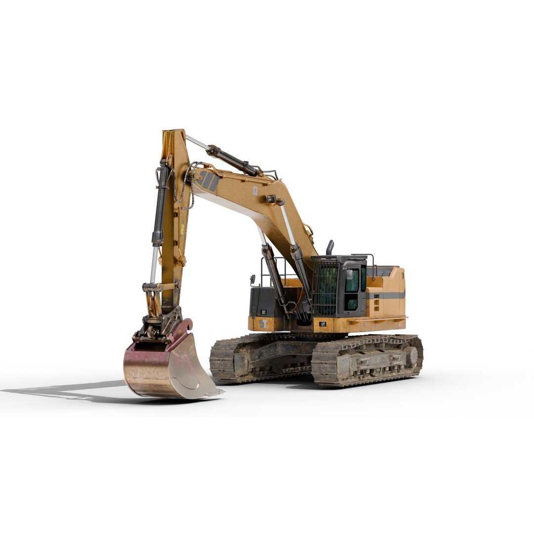 Excavator Hydraulic 3D Model – Ultra-Realistic Game-Ready Asset, FBX/OBJ - View 23