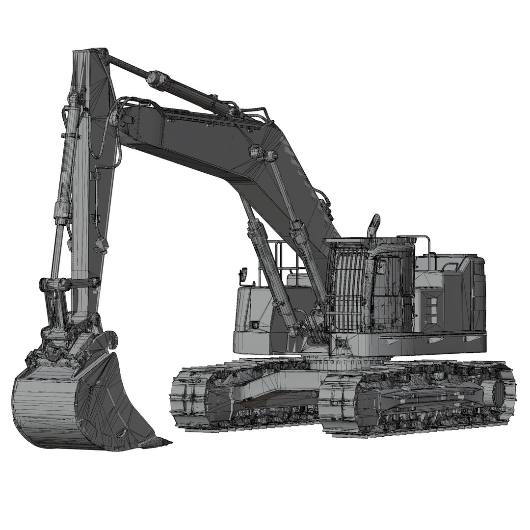 Excavator Hydraulic 3D Model – Ultra-Realistic Game-Ready Asset, FBX/OBJ - View 30