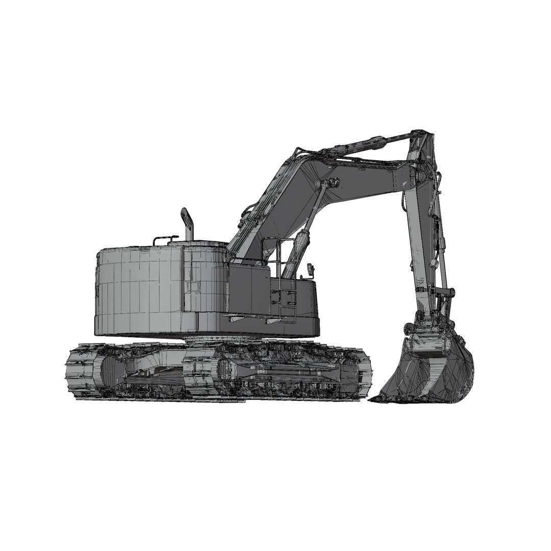 Excavator Hydraulic 3D Model – Ultra-Realistic Game-Ready Asset, FBX/OBJ - View 31