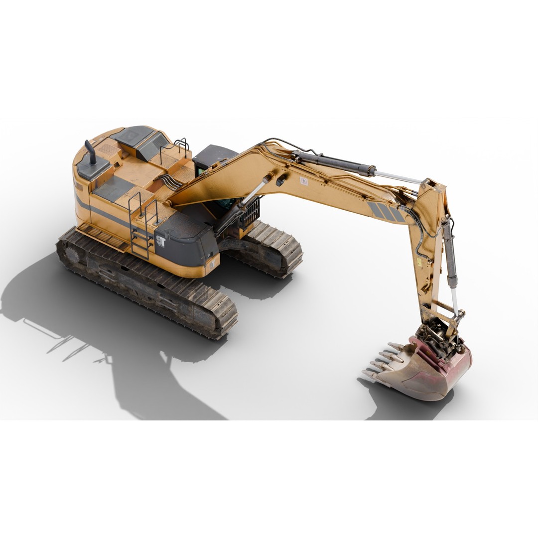 Excavator Hydraulic 3D Model – Ultra-Realistic Game-Ready Asset, FBX/OBJ - View 5