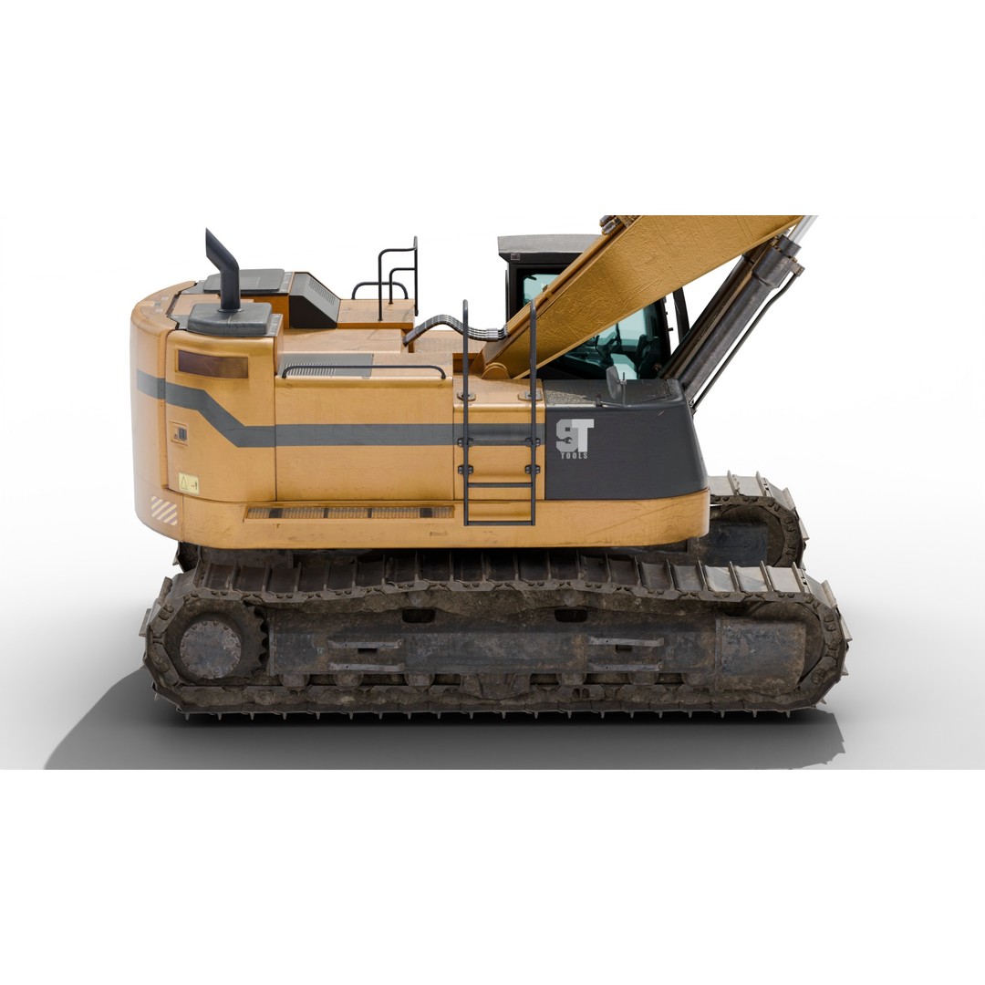 Excavator Hydraulic 3D Model – Ultra-Realistic Game-Ready Asset, FBX/OBJ - View 6