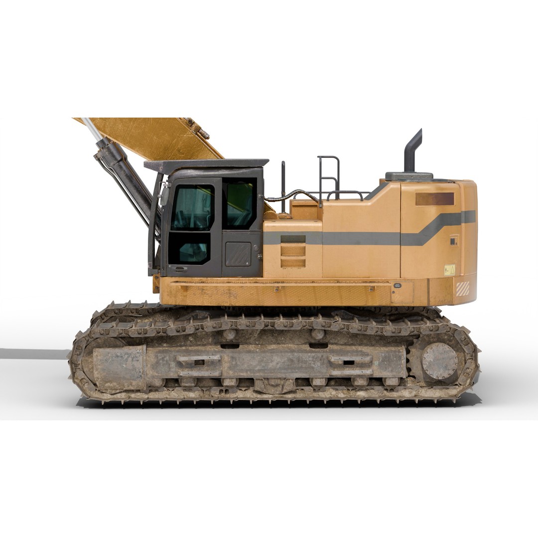 Excavator Hydraulic 3D Model – Ultra-Realistic Game-Ready Asset, FBX/OBJ - View 7