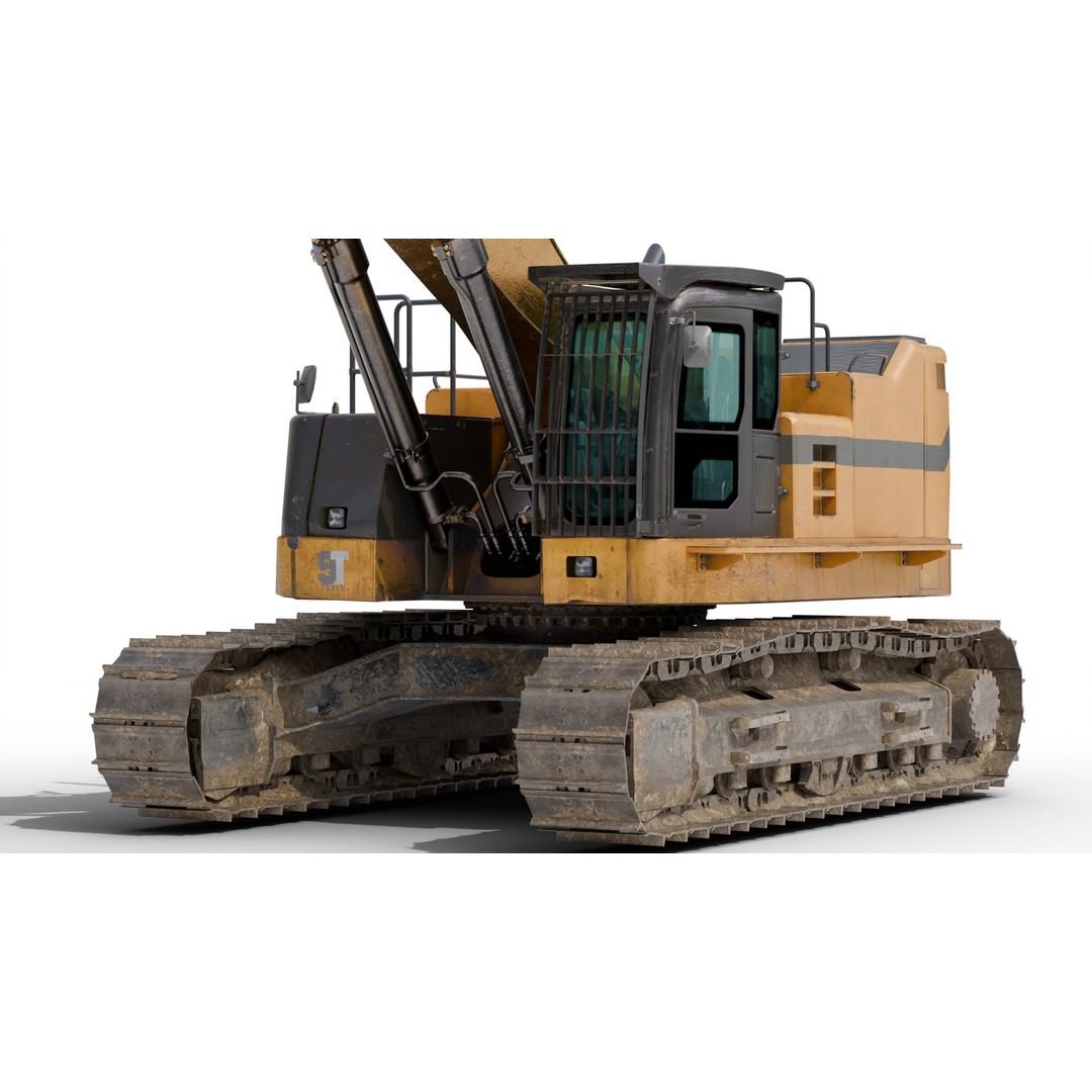 Excavator Hydraulic 3D Model – Ultra-Realistic Game-Ready Asset, FBX/OBJ - View 8