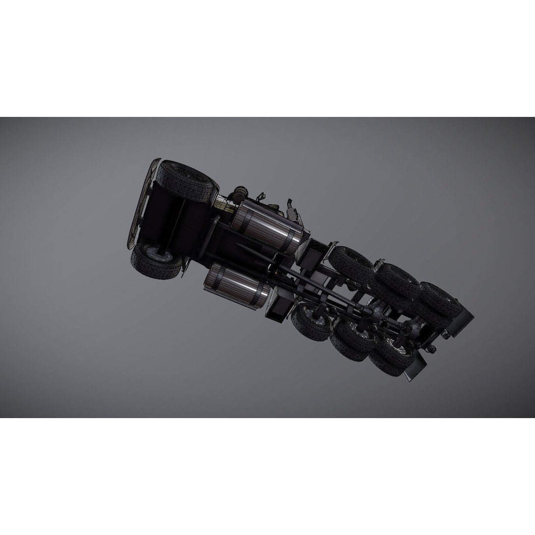 Kenworth W900A Day Cab 3D Model – Low Poly Game Ready Vehicle, FBX - View 26