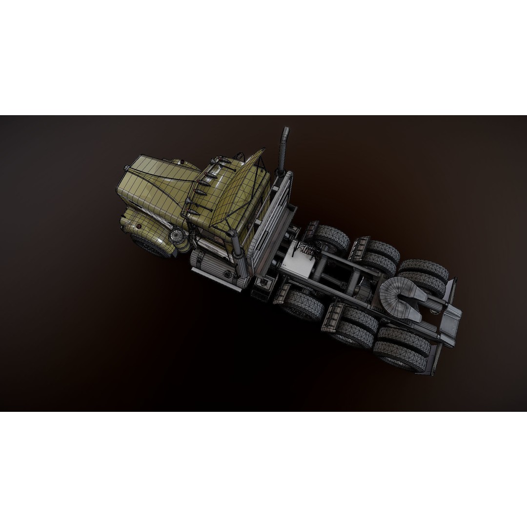 Kenworth W900A Day Cab 3D Model – Low Poly Game Ready Vehicle, FBX - View 29