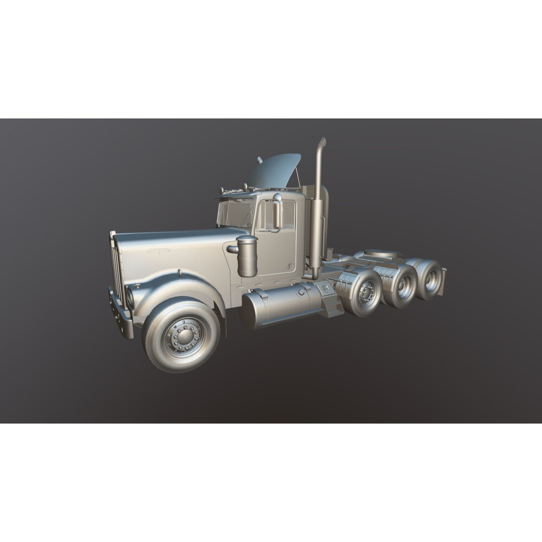 Kenworth W900A Day Cab 3D Model – Low Poly Game Ready Vehicle, FBX - View 35
