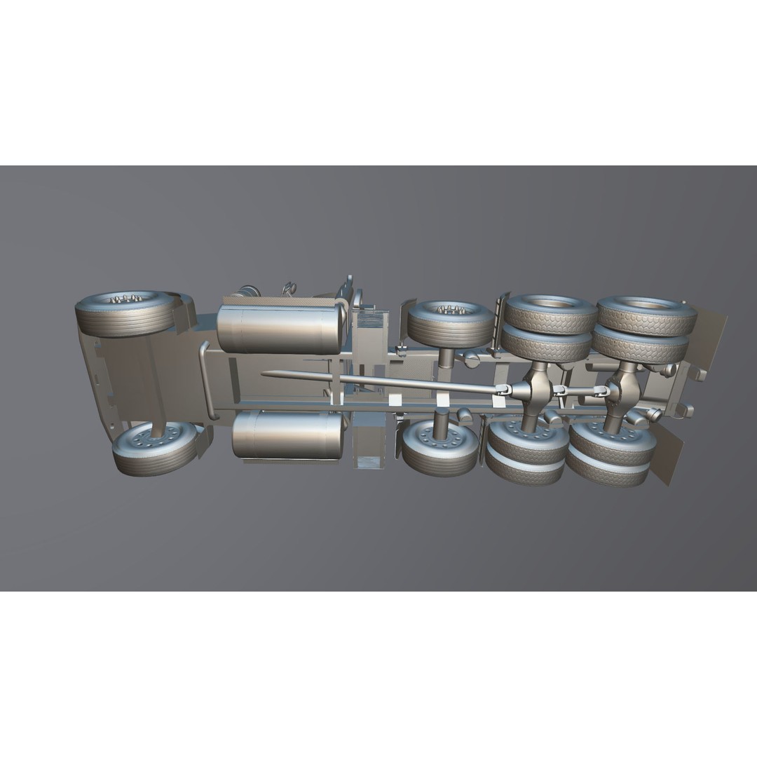 Kenworth W900A Day Cab 3D Model – Low Poly Game Ready Vehicle, FBX - View 36