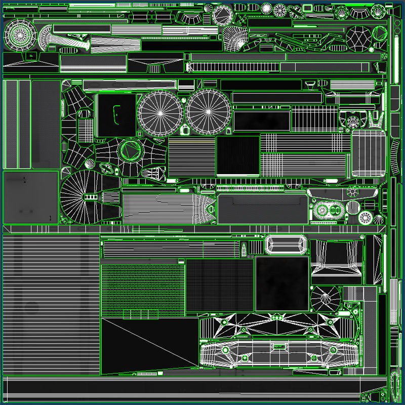Kenworth W900A Day Cab 3D Model – Low Poly Game Ready Vehicle, FBX - View 46