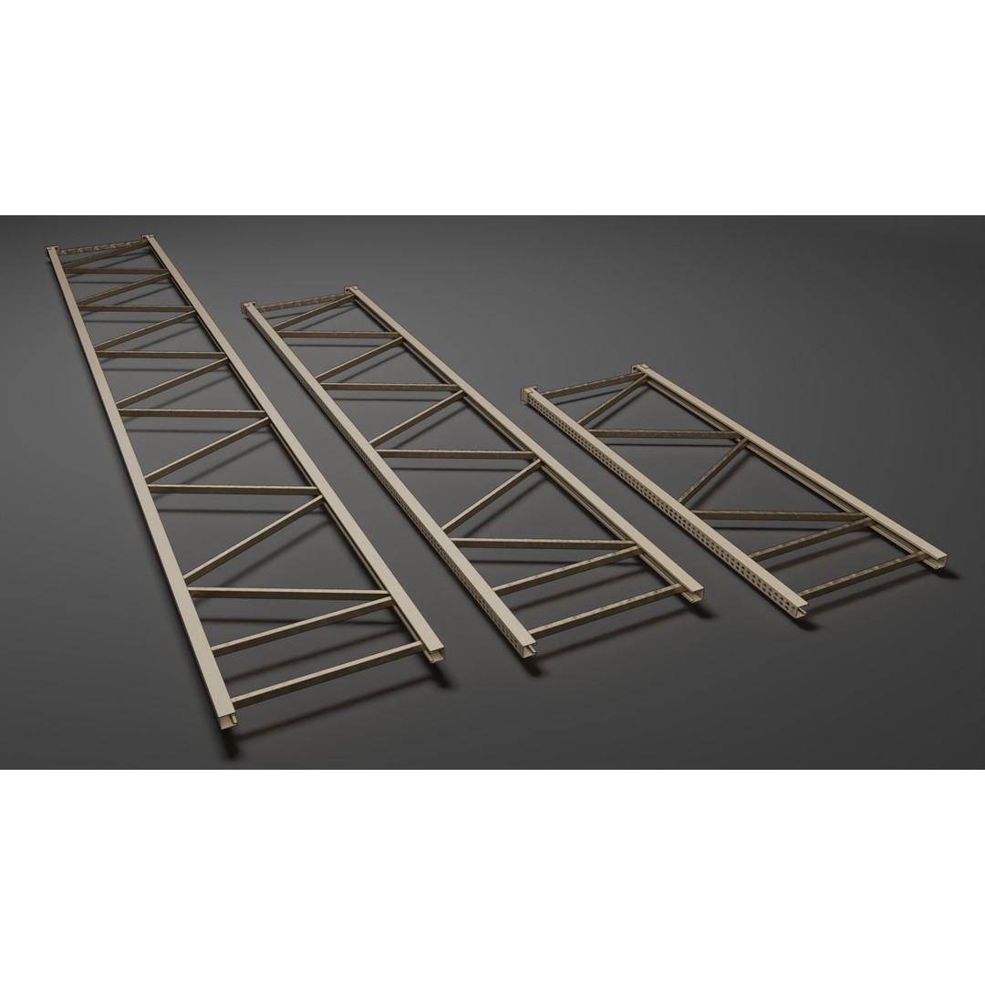 Pallet Racking System 3D Model – Low Poly Modular Asset for Games, FBX
