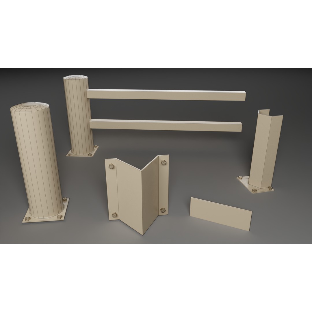 Pallet Racking System 3D Model – Low Poly Modular Asset for Games, FBX - View 10