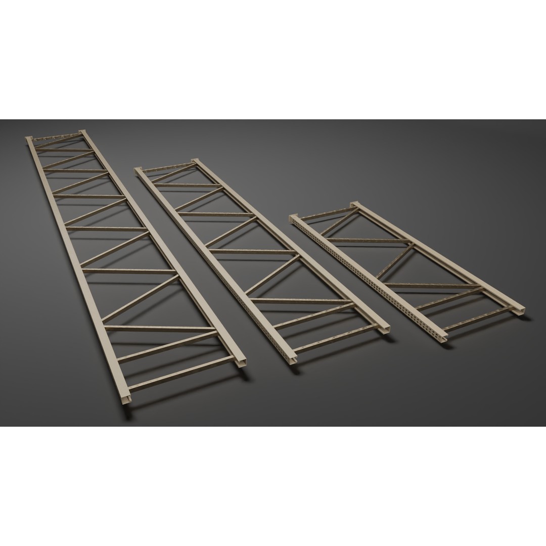Pallet Racking System 3D Model – Low Poly Modular Asset for Games, FBX - View 12