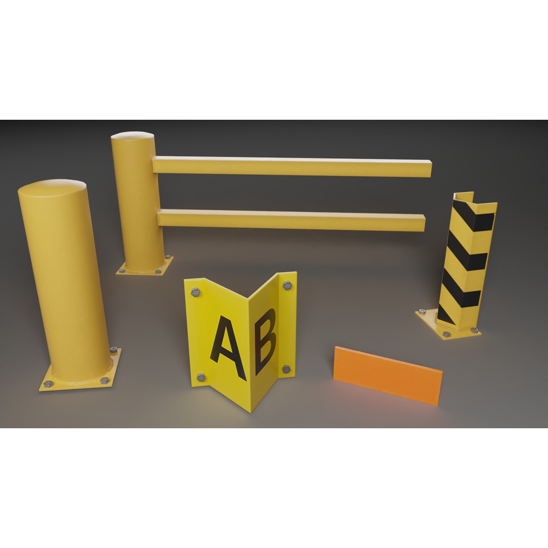 Pallet Racking System 3D Model – Low Poly Modular Asset for Games, FBX - View 8