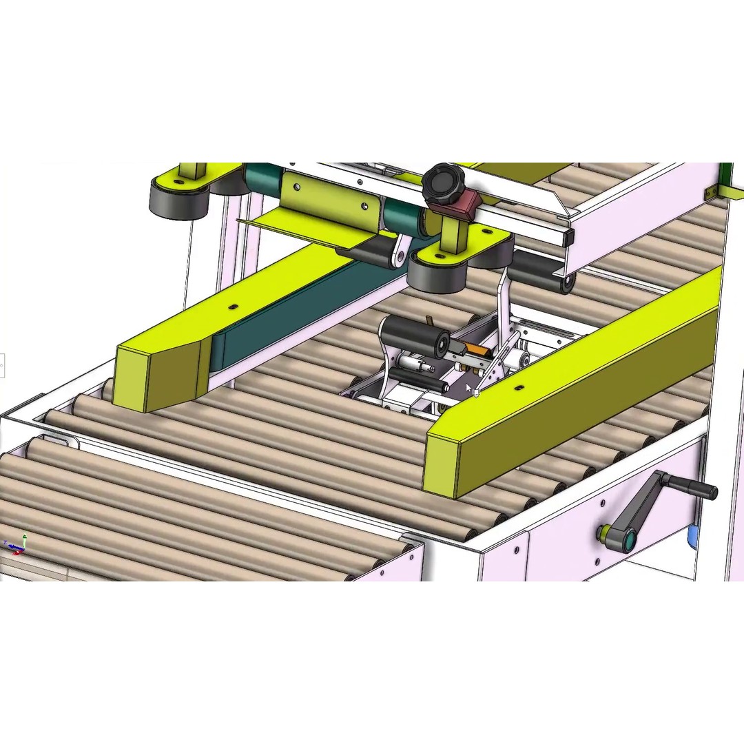Carton Sealing Machine 3D Model – Industrial Packaging Automation, FBX