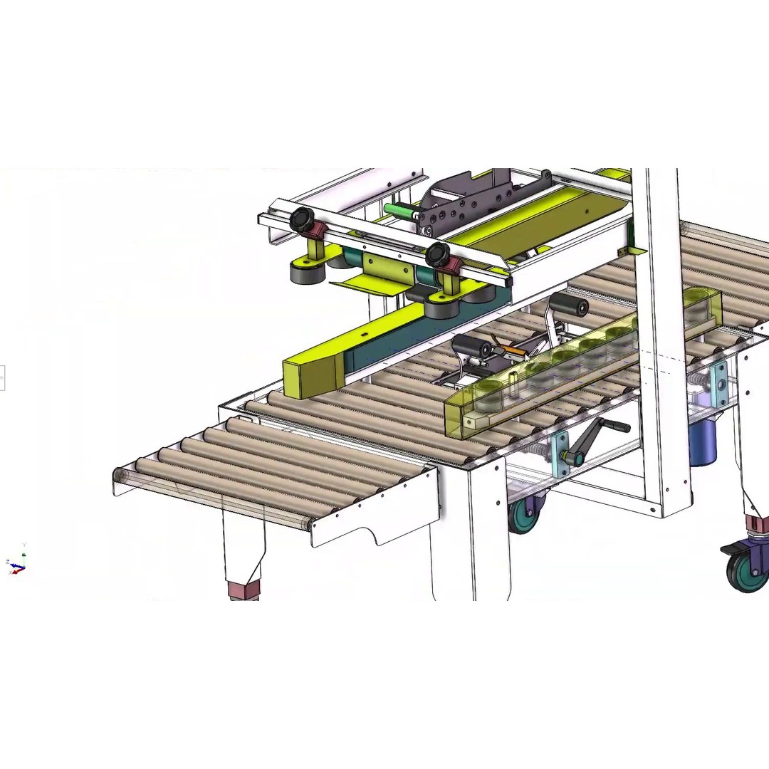 Carton Sealing Machine 3D Model – Industrial Packaging Automation, FBX - View 11