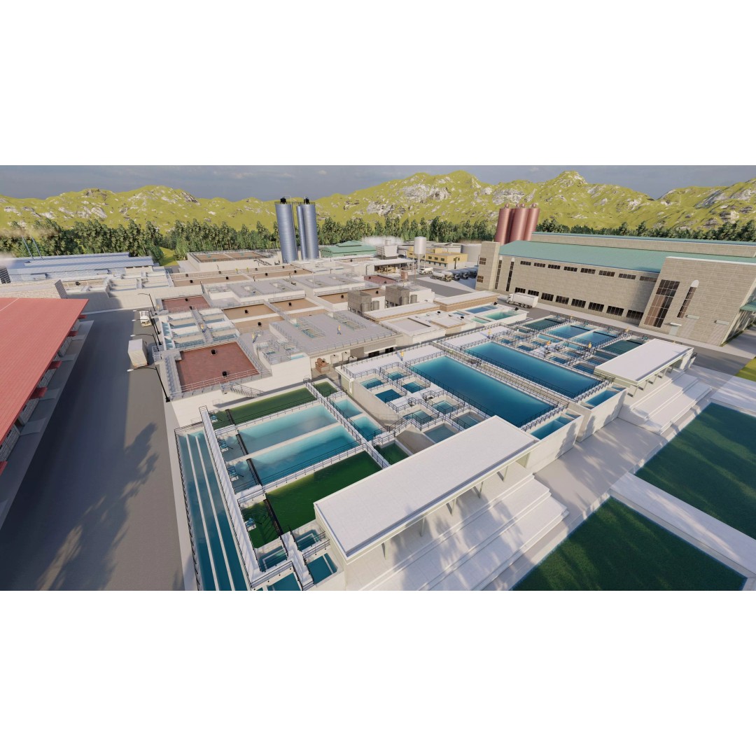 Water Treatment Plant 3D Model – Industrial Design, FBX, OBJ, Game-Ready - View 11