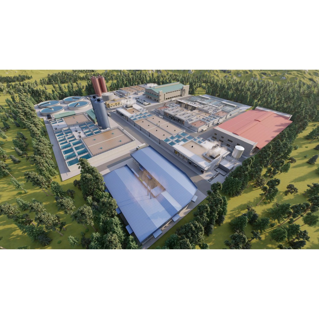 Water Treatment Plant 3D Model – Industrial Design, FBX, OBJ, Game-Ready - View 12