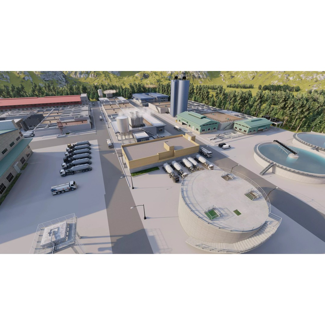 Water Treatment Plant 3D Model – Industrial Design, FBX, OBJ, Game-Ready - View 13