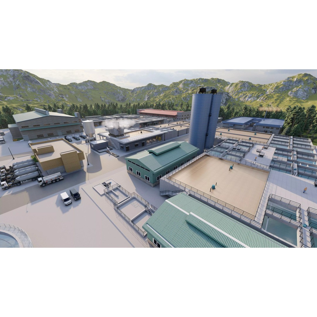 Water Treatment Plant 3D Model – Industrial Design, FBX, OBJ, Game-Ready - View 14