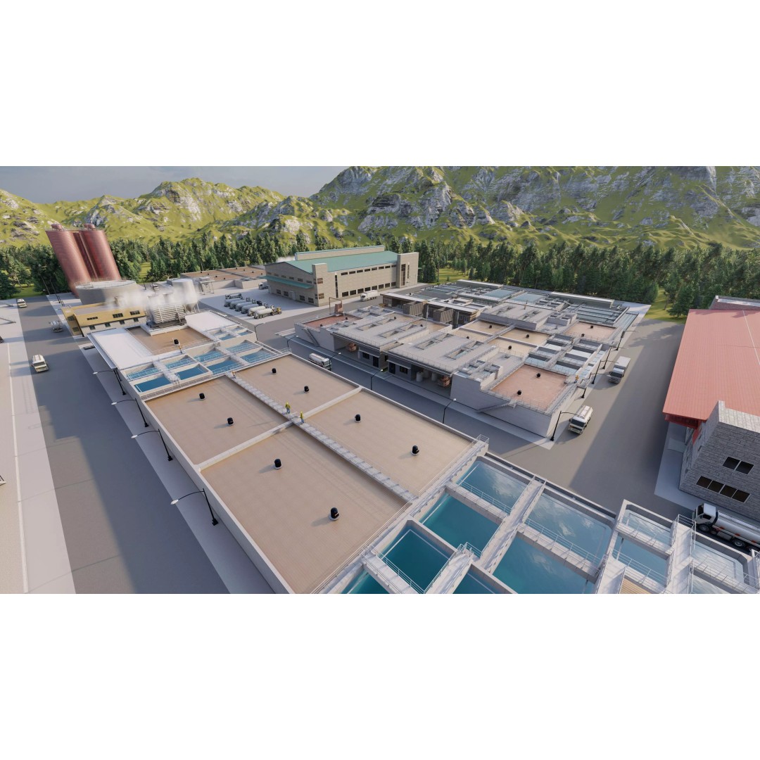 Water Treatment Plant 3D Model – Industrial Design, FBX, OBJ, Game-Ready - View 15