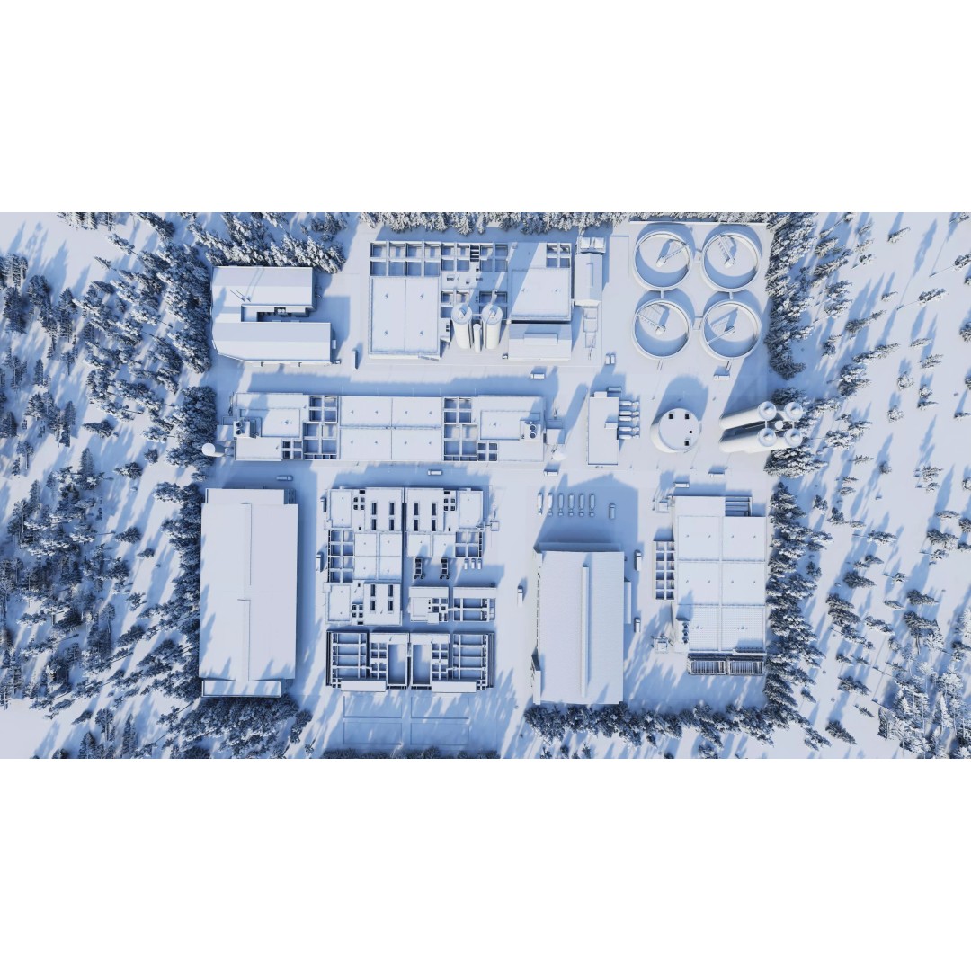 Water Treatment Plant 3D Model – Industrial Design, FBX, OBJ, Game-Ready - View 17