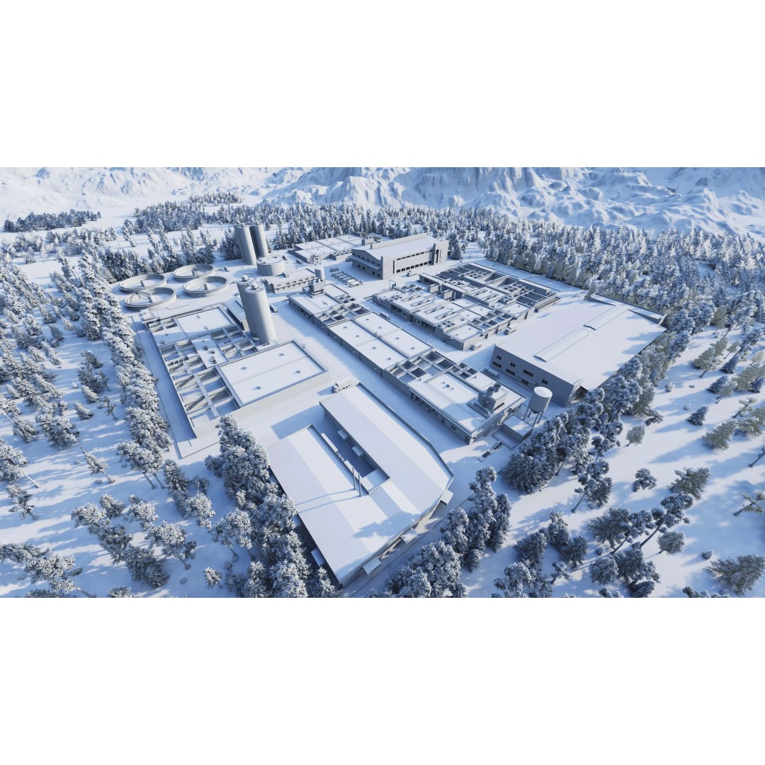 Water Treatment Plant 3D Model – Industrial Design, FBX, OBJ, Game-Ready - View 18